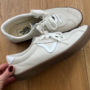 Vans Cream and Brown Casual Sneakers